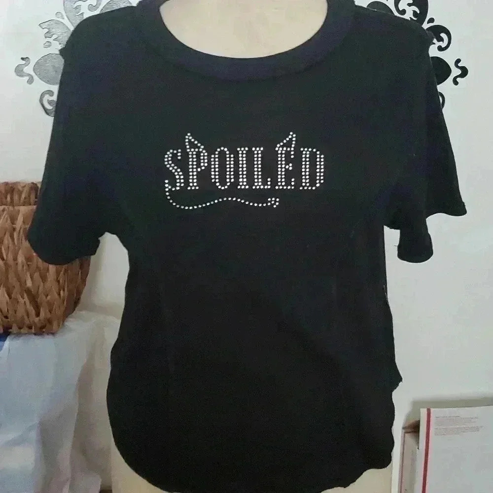☆☆☆Black top "Spoiled" lettering